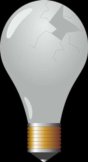 Broken Light Bulb Illustration PNG image with transparent background