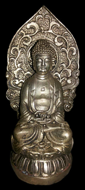 Bronze Buddha Statue Meditation Pose PNG image with transparent background