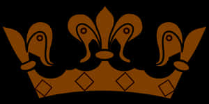 Bronze Crown Silhouette PNG image with transparent background
