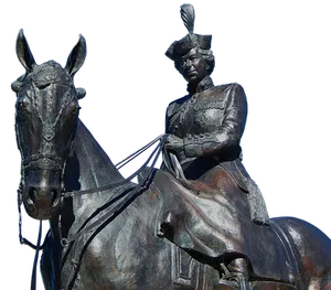 Bronze Equestrian Statue Queen PNG Image