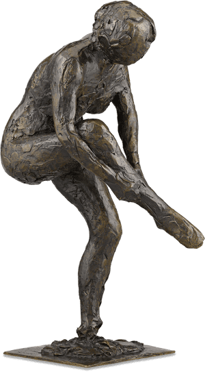 Dancer Putting On Her Stocking By Edgar Degas - Degas Dancers Sculpture, HD Png Download PNG image with transparent background