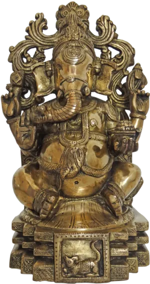 Bronze Ganesh Statue PNG Image