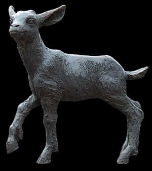 Bronze Lamb Sculpture PNG