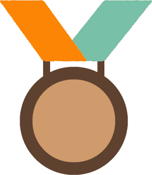 Bronze Medal Vector Graphic PNG image with transparent background