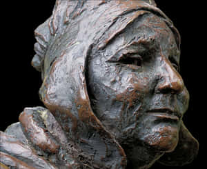 Bronze Sculpture Profile PNG image with transparent background