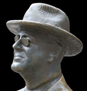 Bronze Sculpture Profile View PNG image with transparent background