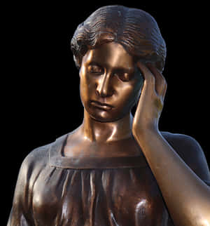 Bronze Statue Contemplative Figure.jpg PNG image with transparent background