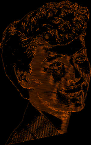 Bronze Texture Portrait PNG image with transparent background