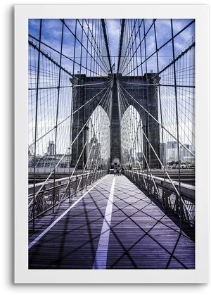 Brooklyn Bridge Symmetry PNG Image