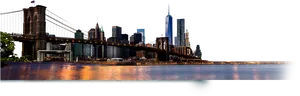 Brooklyn Bridgeand Manhattan Skyline PNG Image