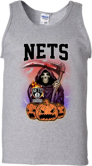 Brooklyn Nets Halloween Graphic Tank Top PNG Image