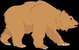 Brown Bear Silhouette PNG image with transparent background