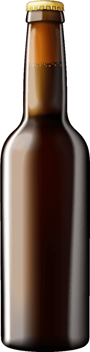 Brown Beer Bottle Cap On PNG