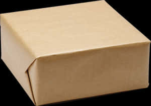 Brown Cardboard Box Closed PNG with transparent background