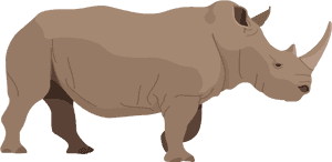 Brown Clipart Rhino - Rhino Clipart, HD Png Download PNG image with transparent background