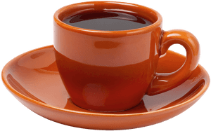 Brown Coffee Cupon Saucer PNG with transparent background