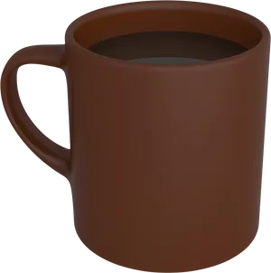 Brown Coffee Mug Full PNG Image