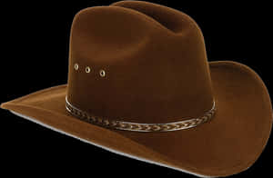 Brown Cowboy Hat Isolated PNG image with transparent background