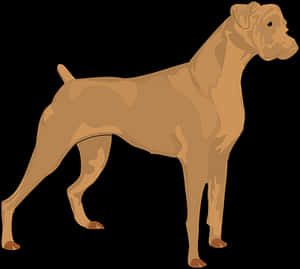 Brown Dog Silhouette PNG image with transparent background