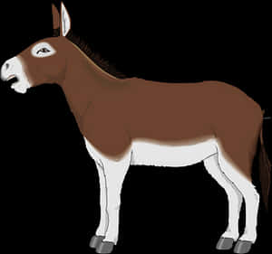 Brown Donkey Illustration PNG image with transparent background