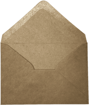 Harvest Kraft Rsvp Envelope - Open Brown Envelope Png, Transparent Png PNG image with transparent background