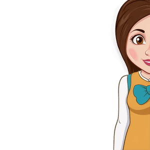 Brown Hair Cartoon Character PNG jbo95 PNG