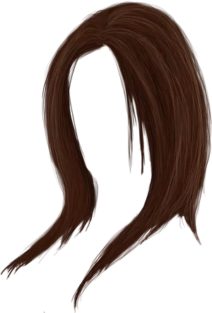 Brown Hair Swish Illustration PNG Image