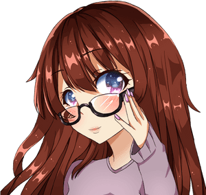 Anime Girl With Glasses By Yaazla - Anime Girl With Brown Hair And Glasses, HD Png Download PNG