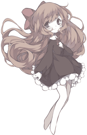 #kawaii #pastel #cute #anime #animegirl #sticker - Brown Hair Cute Anime Girl, HD Png Download PNG