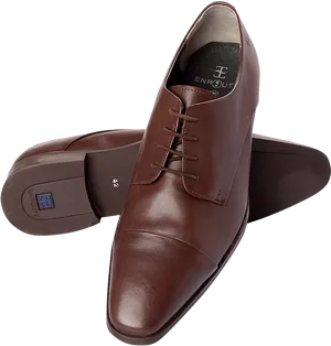 Brown Leather Dress Shoes Men PNG Image