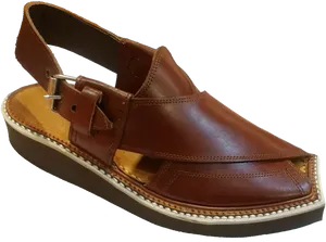 Brown Leather Sandal Product Image PNG Image