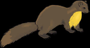 Brown Marten Illustration PNG image with transparent background