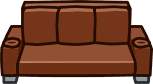 Couch Clipart Wooden Sofa - Brown Sofa Clip Art, HD Png Download PNG image with transparent background