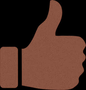 Brown Thumbs Up Silhouette PNG image with transparent background