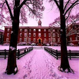 Brown University Campus Snowfall Png Bdj PNG Image