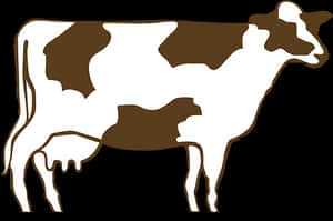 Brownand White Cow Illustration PNG image with transparent background