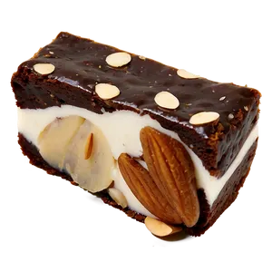 Brownie With Almonds Png 06122024 PNG Image