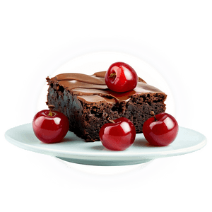 Brownie with Cherries PNG jtk PNG image with transparent background