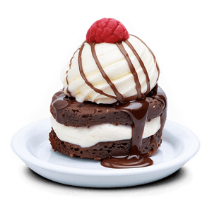 Brownie with Ice Cream PNG nsl PNG with transparent background