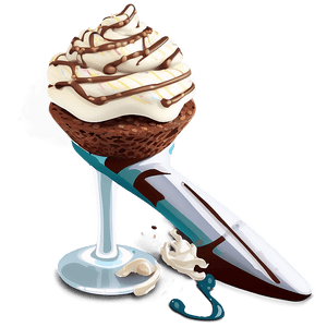 Brownie with Ice Cream PNG shg16 PNG with transparent background