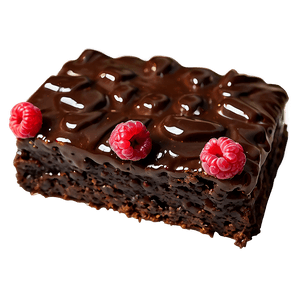 Brownie with Raspberries PNG 06122024 PNG with transparent background
