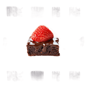 Brownie with Strawberries PNG mtl PNG image with transparent background
