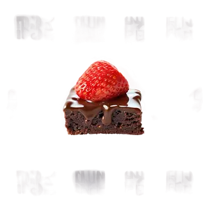Brownie With Strawberries Png Mtl PNG Image