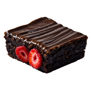 Brownie with Strawberries PNG wql PNG image with transparent background
