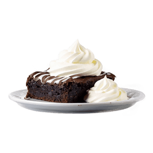 Brownie with Whipped Cream PNG jyy4 PNG image with transparent background