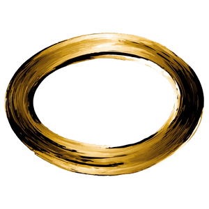 Brush Stroke Gold Circle Frame PNG sjk PNG