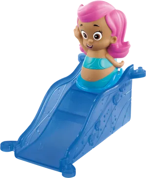 Bubble Guppies Character On Slide Toy PNG Image