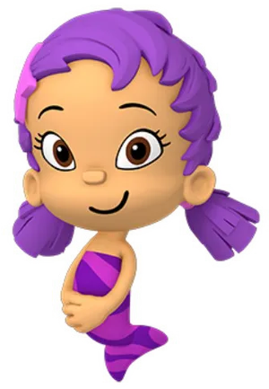 Bubble Guppies Character Purple Hair PNG Image