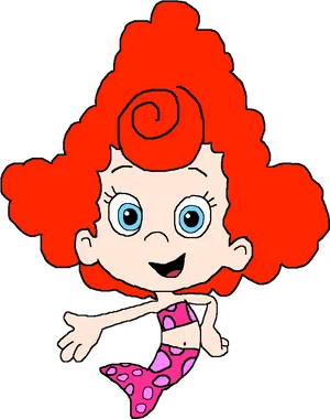 Bubble Guppies Character Red Hair PNG Image