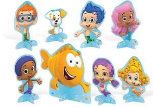 Bubble Guppies Characters Splash PNG Image